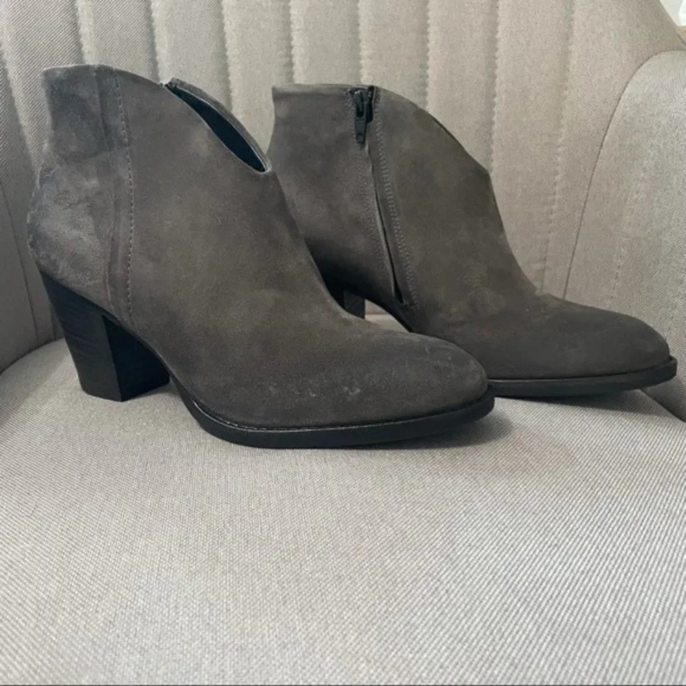 Paul Green Distressed Grey Western Scallop Boots